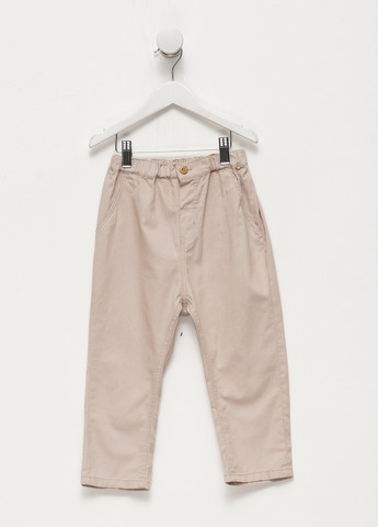 Бежевые кэжуал демисезонные брюки зауженные H&M