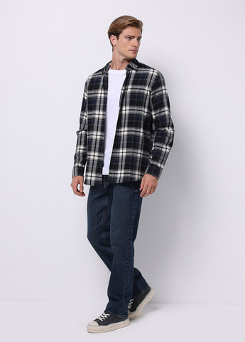 Темно-синяя кэжуал рубашка в клетку Colin's