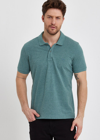 Зеленая мужская футболка поло Trend Collection меланжевая