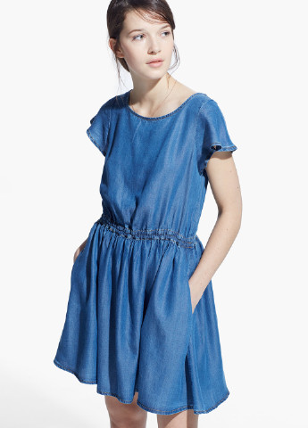 Синя кежуал сукня, сукня Mango однотонна