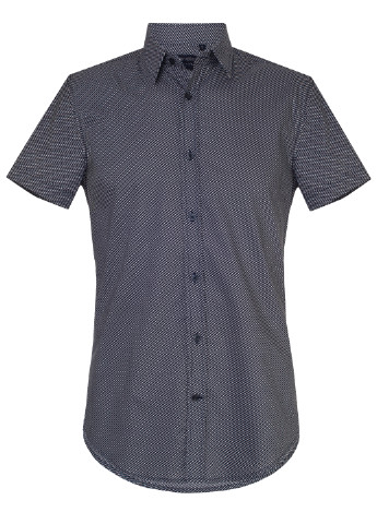 Темно-синяя кэжуал рубашка с абстрактным узором Antony Morato