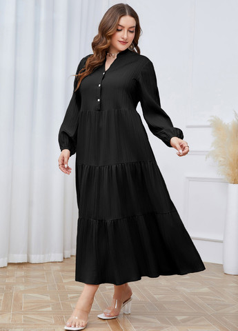 Чорна кежуал сукня оверсайз SHEIN однотонна