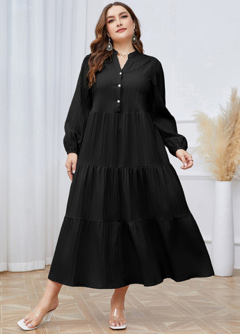 Чорна кежуал сукня оверсайз SHEIN однотонна