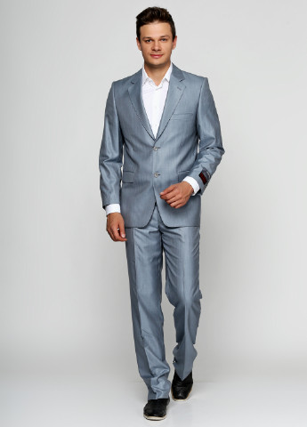 Сіро-синій демісезонний костюм (піджак, брюки) брючний Franco Riveiro