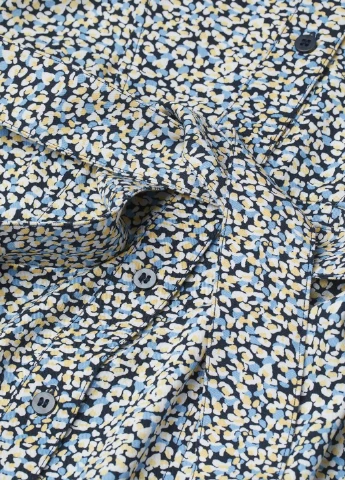 Комбинированное платье H&M с абстрактным узором