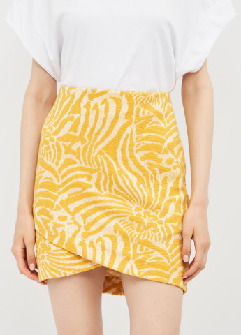 Желтая однотонная юбка H&M
