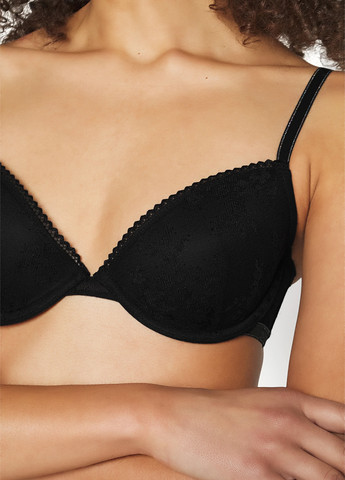 Чорний бюстгальтер Emporio Armani з кісточками поліамід