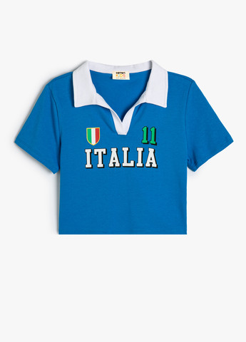 Синяя летняя футболка KOTON