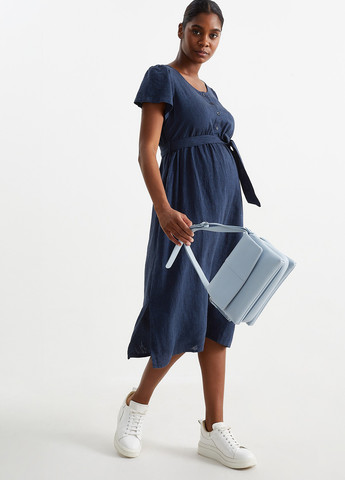 Темно-синя кежуал сукня для вагітних C&A однотонна