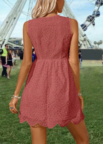 Темно-рожева кежуал сукня кльош SHEIN однотонна