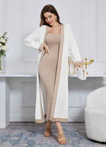 Комбінований демісезонний комплект (накидка, сукня) SHEIN