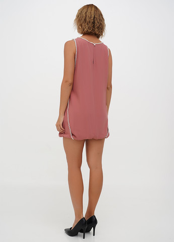 Розово-коричневое кэжуал платье Sassofono однотонное