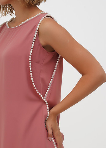 Розово-коричневое кэжуал платье Sassofono однотонное