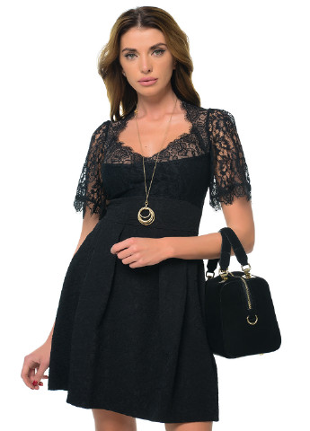 Черное кэжуал платье колокол Arefeva однотонное