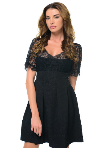 Черное кэжуал платье колокол Arefeva однотонное