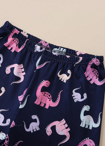 Темно-синя всесезон піжама (лонгслів, штани) лонгслів + брюки SHEIN