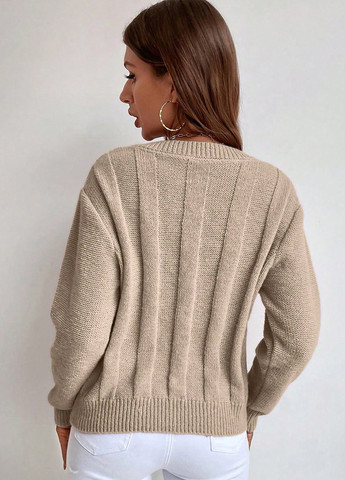 Бежевий демісезонний пуловер пуловер SHEIN
