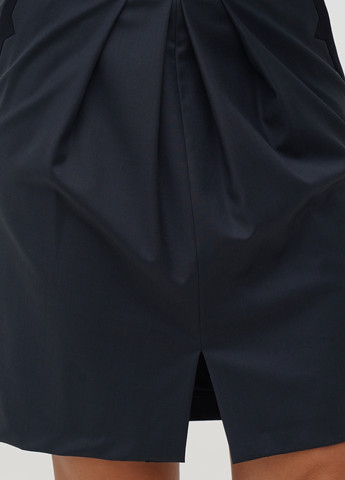 Темно-синяя кэжуал однотонная юбка Sassofono