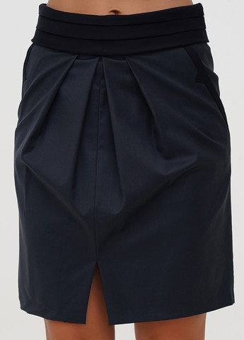 Темно-синяя кэжуал однотонная юбка Sassofono