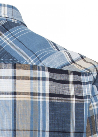 Голубой кэжуал рубашка в клетку Camel Active