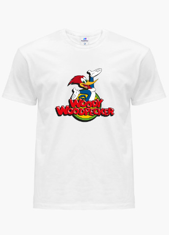 Біла футболка чоловіча дятел вуді вудпекер (woody woodpecker) білий (9223-2870) xxl MobiPrint