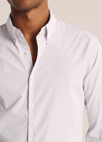 Белая классическая рубашка в полоску Abercrombie & Fitch