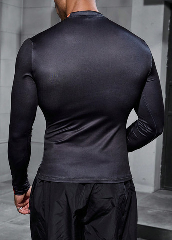 Лонгслів SHEIN малюнок чорний кежуали поліестер