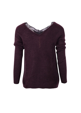 Бордовый демисезонный пуловер пуловер Vila