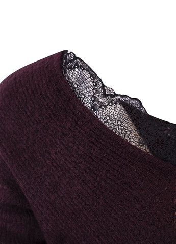 Бордовый демисезонный пуловер пуловер Vila