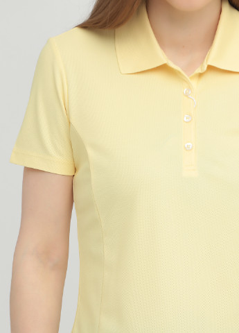 Желтая женская футболка-поло Greg Norman однотонная