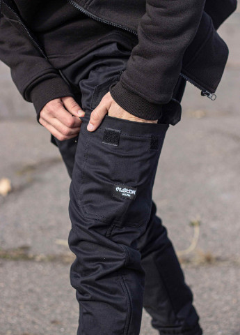 Черные кэжуал зимние карго брюки Custom Wear