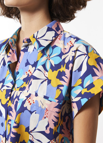 Голубой кэжуал рубашка с цветами LC Waikiki