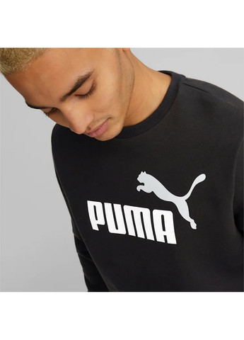 Свитшот Puma - Прямой крой логотип черный кэжуал хлопок - (265212823)