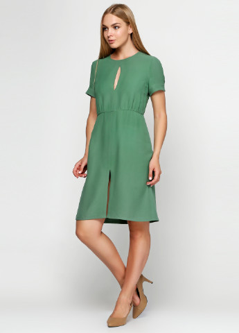 Зеленое кэжуал платье Valentino однотонное