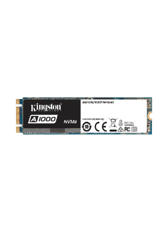 Внутренний SSD A1000 480GB M.2 PCIe 3.0 x2 NVMe TLC (SA1000M8/480G) Kingston Внутренний SSD Kingston A1000 480GB M.2 PCIe 3.0 x2 NVMe TLC (SA1000M8/480G) комбинированные
