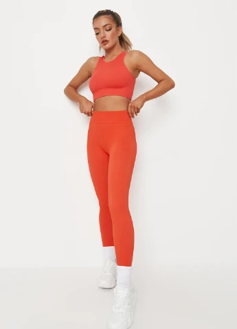 Коралловые демисезонные леггинсы Missguided