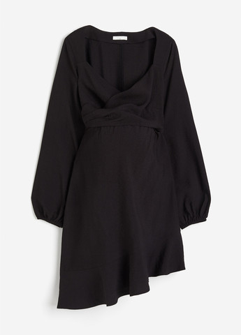 Черное кэжуал платье для беременных клеш, в стиле ампир H&M однотонное