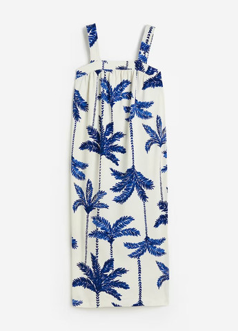 Белое кэжуал платье H&M с рисунком