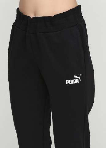 Черные спортивные зимние зауженные брюки Puma