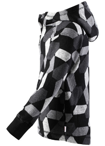Кофта Reima с длинным рукавом абстрактная чёрная кэжуал
