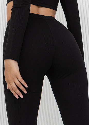 Черные кэжуал демисезонные прямые брюки TOTALFIT
