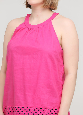 Блуза Signature однотонный розовый кэжуал хлопок