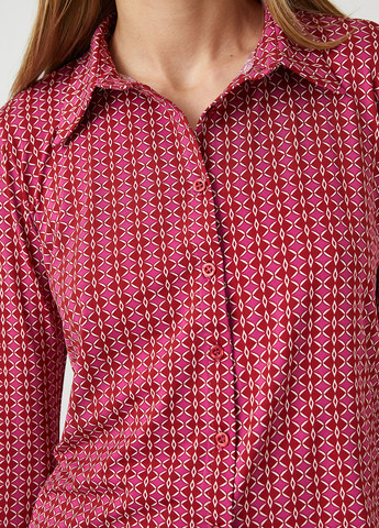 Красная кэжуал рубашка с орнаментом KOTON