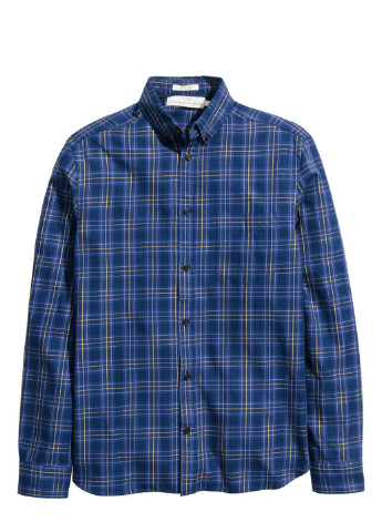 Синяя кэжуал рубашка в клетку H&M