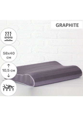 Подушка ортопедическая №6026 Noble stripe Graphite Aero 58х40х10.5 (2200003261462) No Brand (254011719)