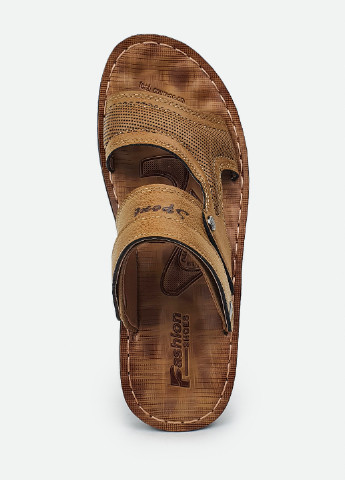 Чоловічі шкіряні сандалі-шльопанці світло-коричневі 44 Fashion (228214719)