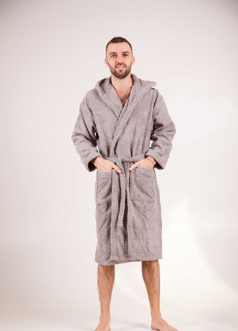 Халат махровый Berlin, серый, размер S (3800980994392m) Bulgaria-Tex плотность - 420 гр/м2 (251459980)