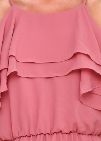 Розовое кэжуал платье клеш Miami однотонное