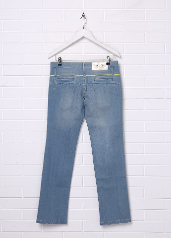Голубые демисезонные прямые джинсы Roberto Cavalli Angels