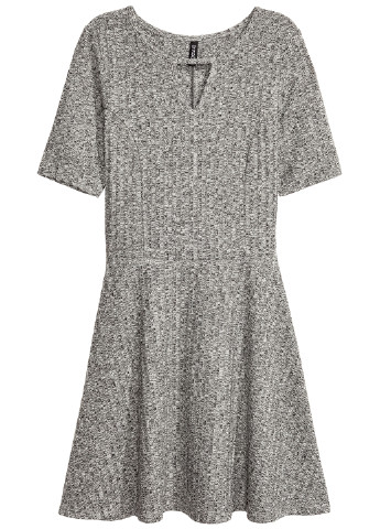 Серое кэжуал платье H&M меланжевое